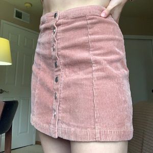 Forever 21 Pink Button Down Skirt